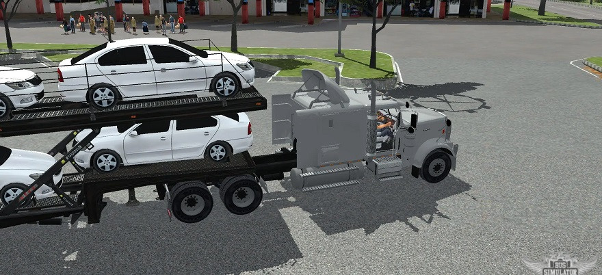 Truck Freightliner FLC12064T Cars Trailer Truck Freightliner FLC12064T Cars Trailer