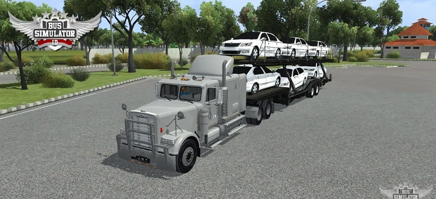 Truck Freightliner FLC12064T Cars Trailer Truck Freightliner FLC12064T Cars Trailer