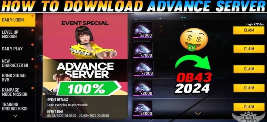 Free Fire Advance Server Garena