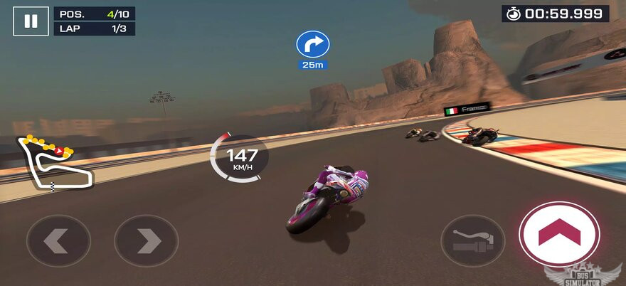 Mode balapan di moto rider bike racing game mod apk