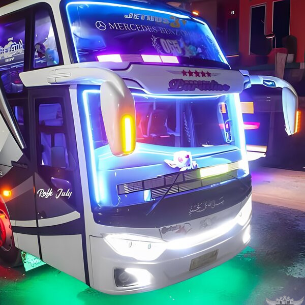 Download Mod Bussid Bus Full Lampu Strobo dan Aksesoris