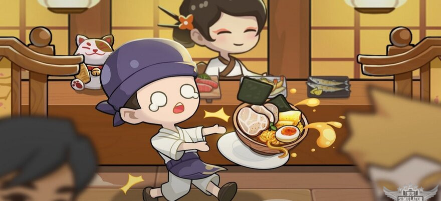 Latih staff agar jago di My Sushi Story Mod Apk