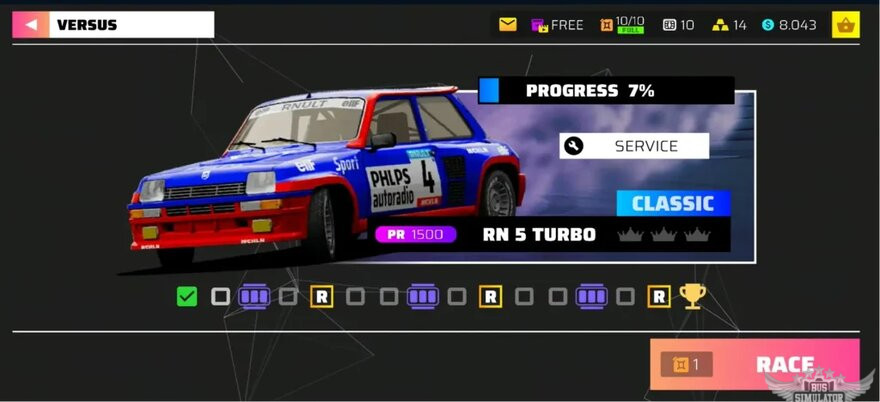 Upgrade dan dapetin mobil sepuasnya di rally one mod apk