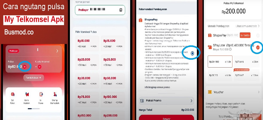 Cara pinjam pulsa di My Telkomsel Apk