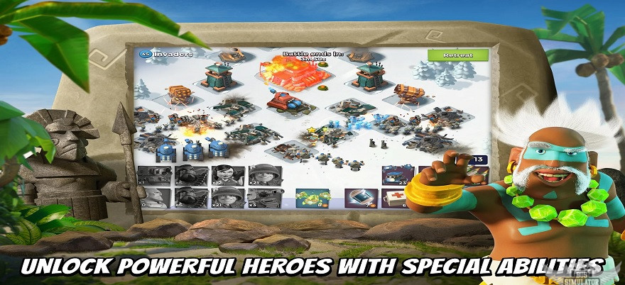 Download Boom Beach Mod Apk untuk mendapatkan diamonds tak terbatas