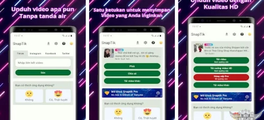 Fitur unggulan Snaptik App