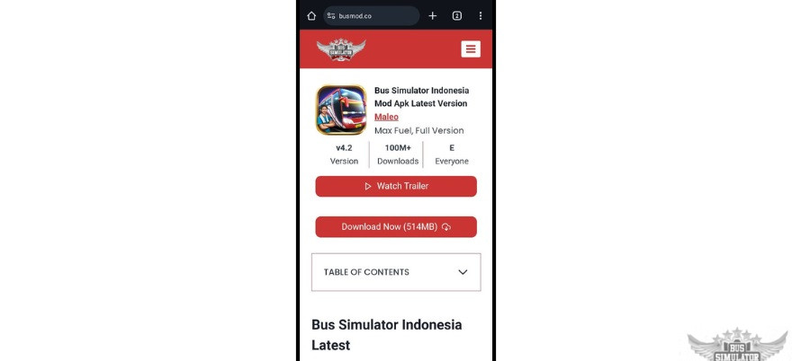 Kunjungi Website busmod.co dan download skyline emulator apk