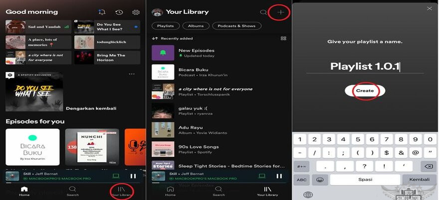 Cara membuat playlist di Spotify Mod Apk