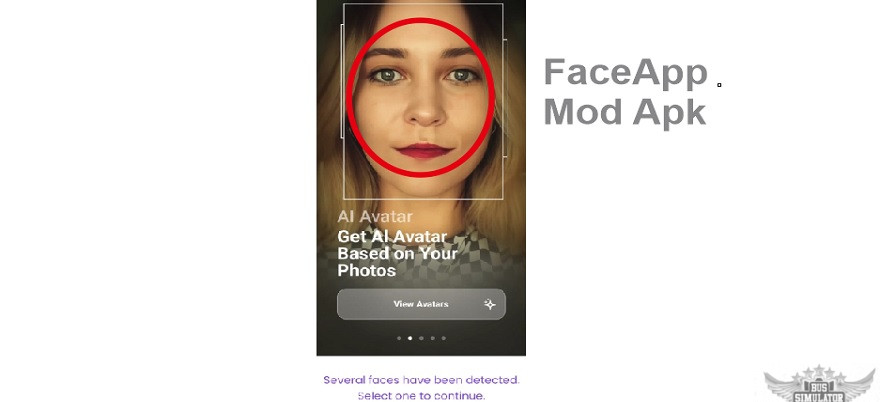 Tap pada bagian wajah di Faceapp Mod