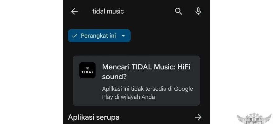 Alasan Tidal Apk tidak tersedia di Google Playstore wilayah Indonesia