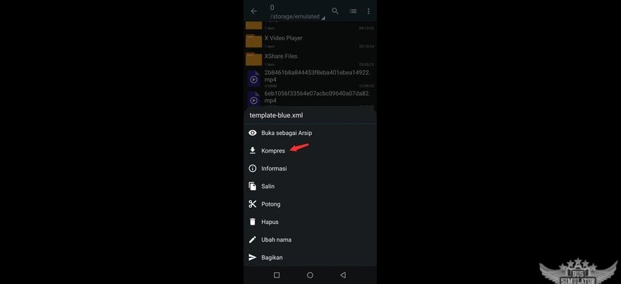 Klik Kompres untuk arsip file di ZArchiver Apk