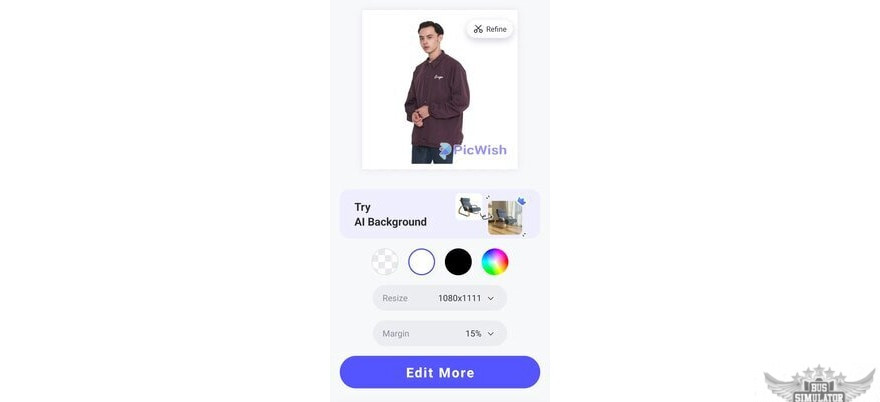 pengaturan lanjutan untuk fotomu jika ada yang kurang dari hasil picwish mod apk