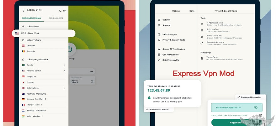 Banyak kelebihan Express VPN Mod yang patut kamu coba