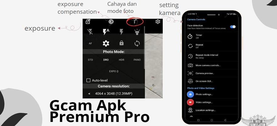 Beberapa tombol pengaturan pada Gcam Apk