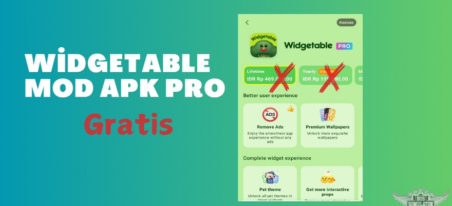 Bisa download Widgetable Mod Apk secara gratis