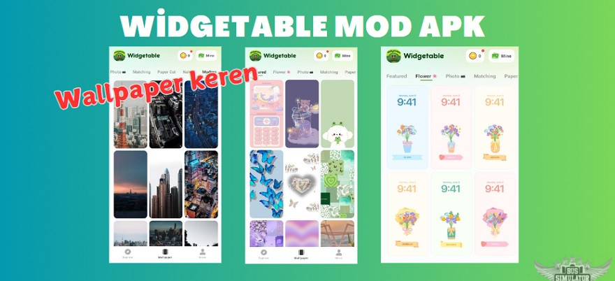 Koleksi wallpaper bagus ada di Widgetable Mod Apk