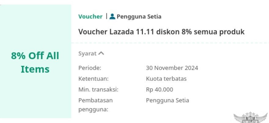 Diskon minimal transaksi 40 ribu di Lazada Apk