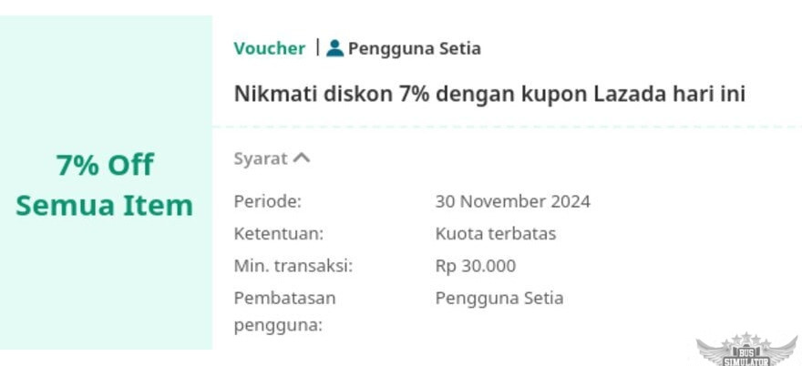 Diskon spesial bulan November di Lazada Apk