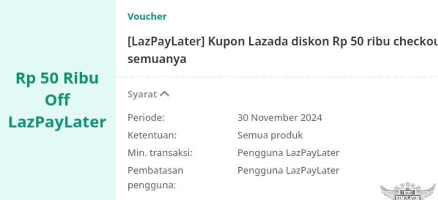 Diskon LazPayLater di Lazada Apk