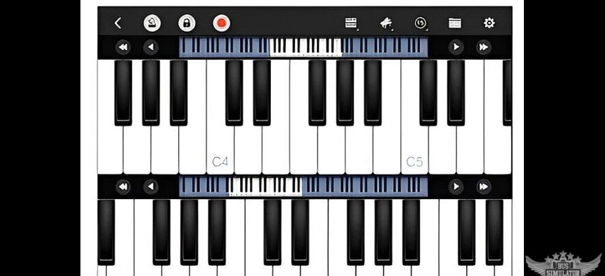 Gambran tuts piano di Perfect Piano Mod Apk