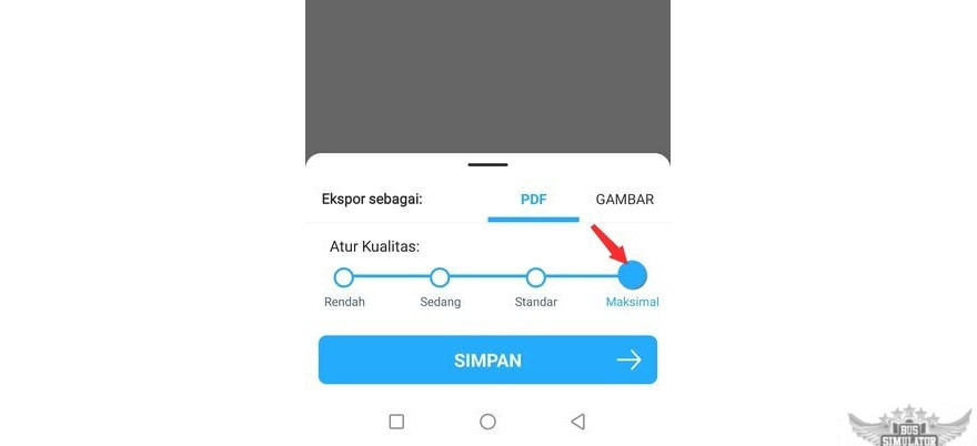 Dengan TapScanner Mod Apk bisa simpan file scan dengan resolusi maksimal