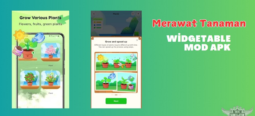 Widgetable Mod Apk menyediakan banyak tanaman untuk dirawat