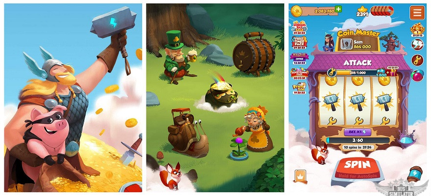 Gameplay dari Coin Master Mod 