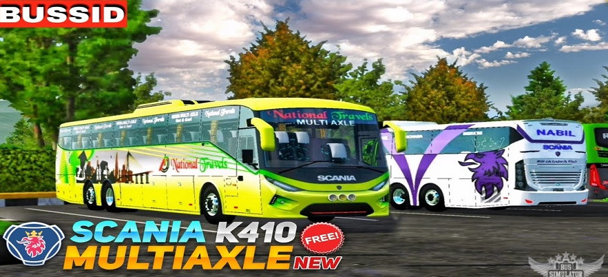 Tampilan dan Detail Mod Bussid Bus SKS Scania K410 Multiaxle