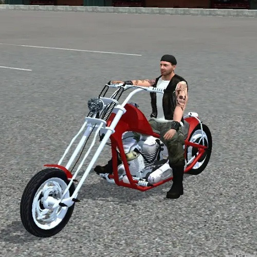 Mod BUSSID Harley Chopper Motor Gede