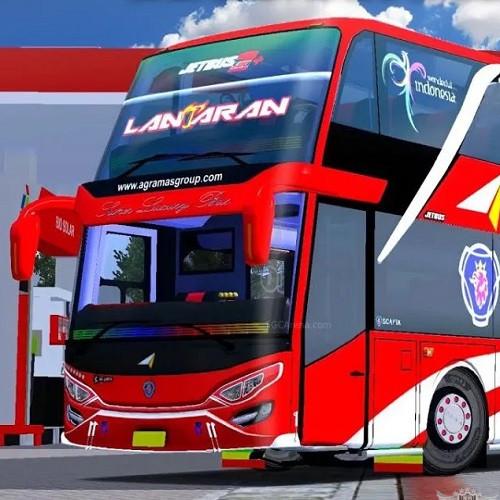 Mod BUSSID Jetbus 2 SDD Double Decker